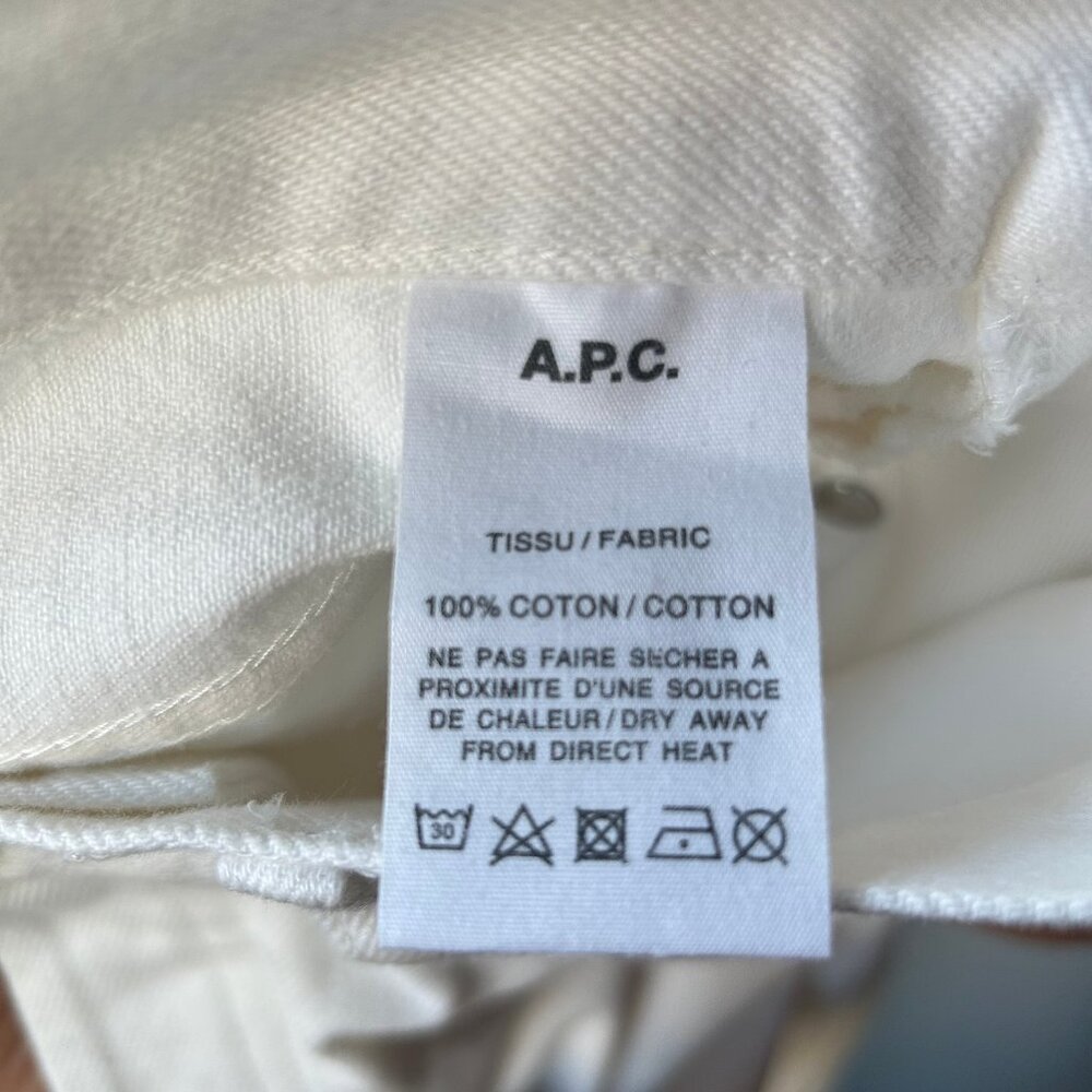 APC Petit Standard Jeans Women 31 White Denim - Picture 5 of 8
